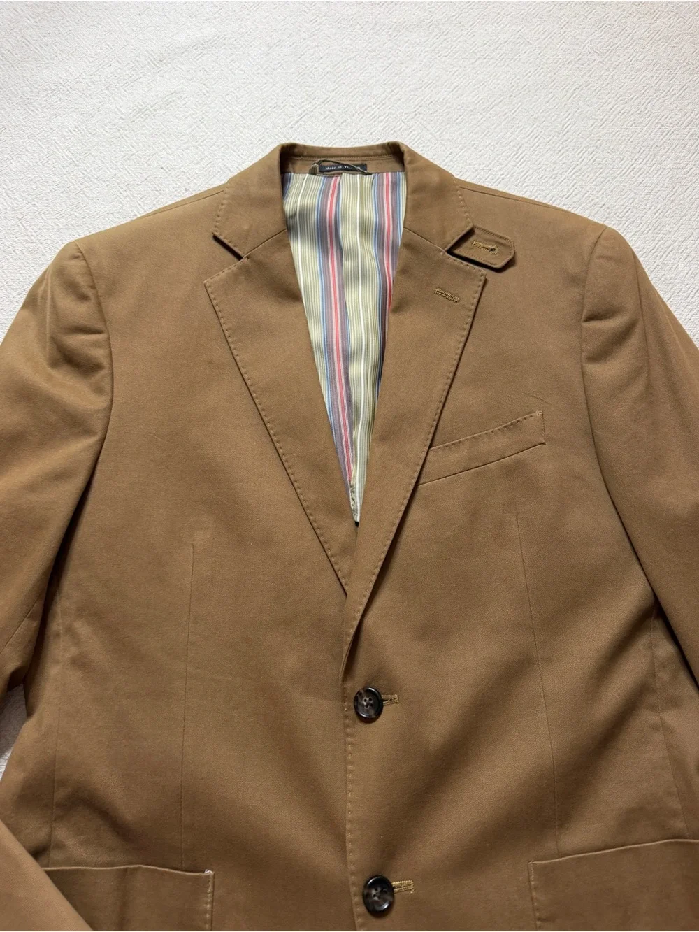 Flynt Blazer Sport Coat Mens Size 40R Caramel Brown Bueller Cotton Wool Blend